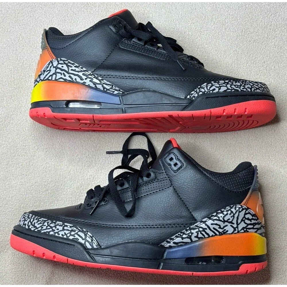 Jordan Air Jordan 3 Retro SP J Balvin Rio Black Solar Flare Size 10